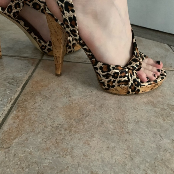 JLO Jennifer Lopez animal print high heel shoes size 8 - Picture 6 of 10